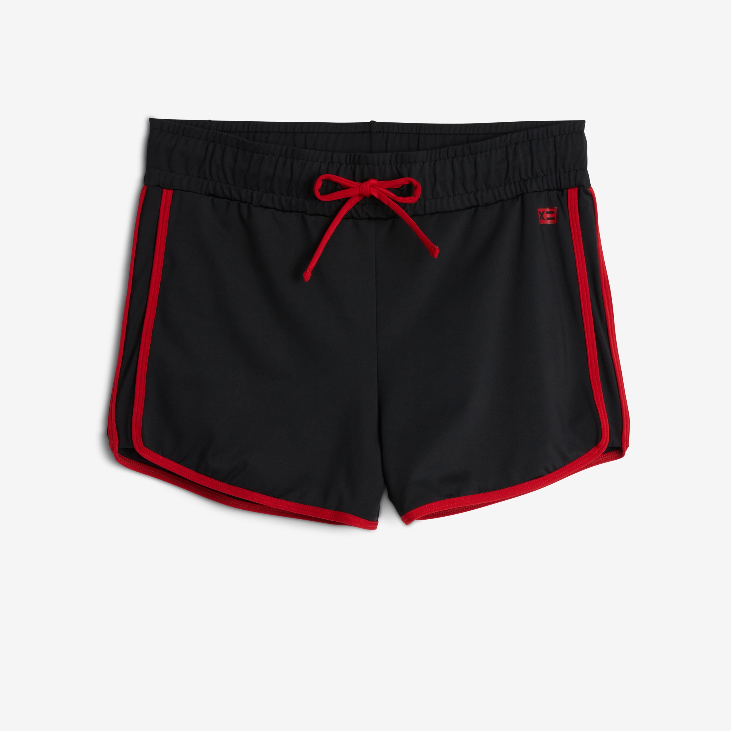 Swim High Waisted Boy Short - Red Edge