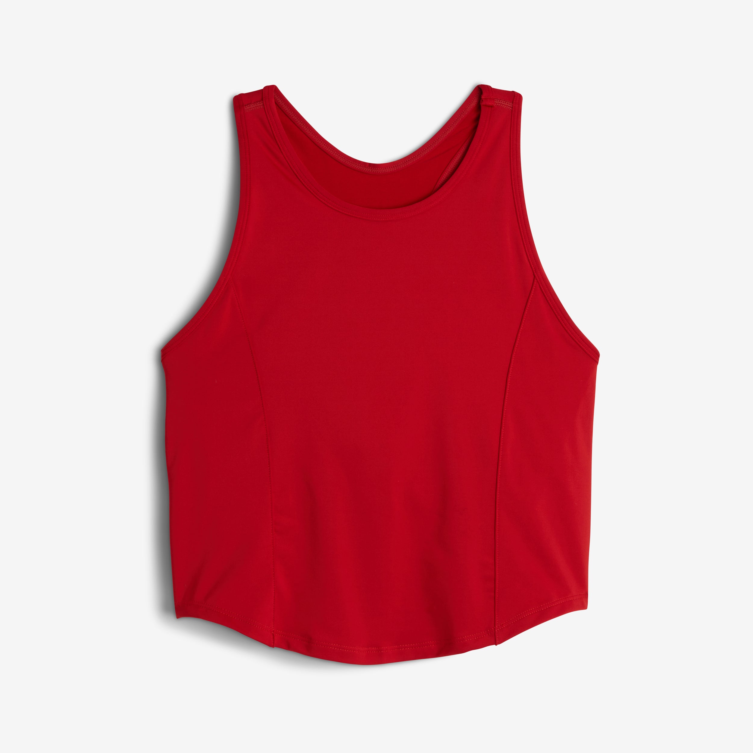 Swim High Neck Top - Red