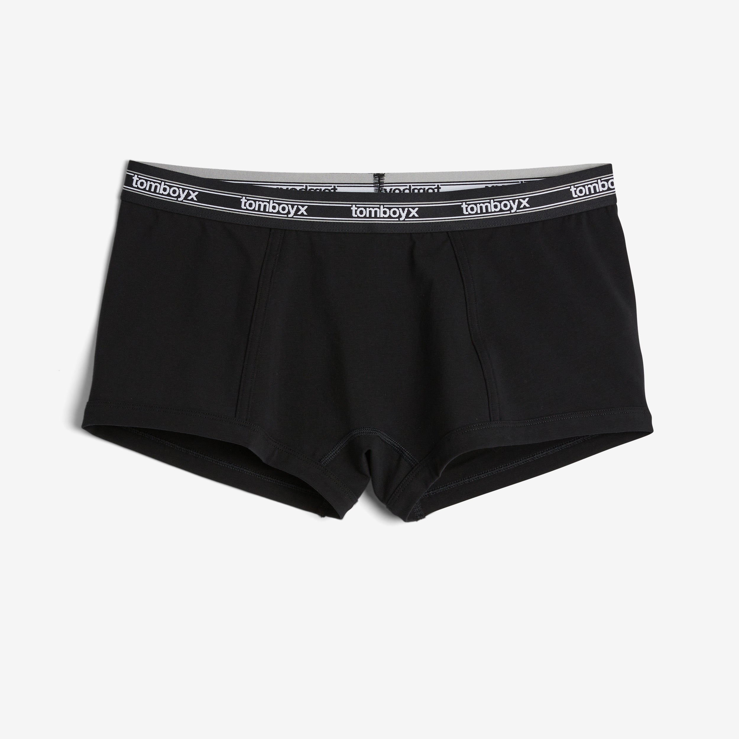 Boy Shorts - Black Retro Logo