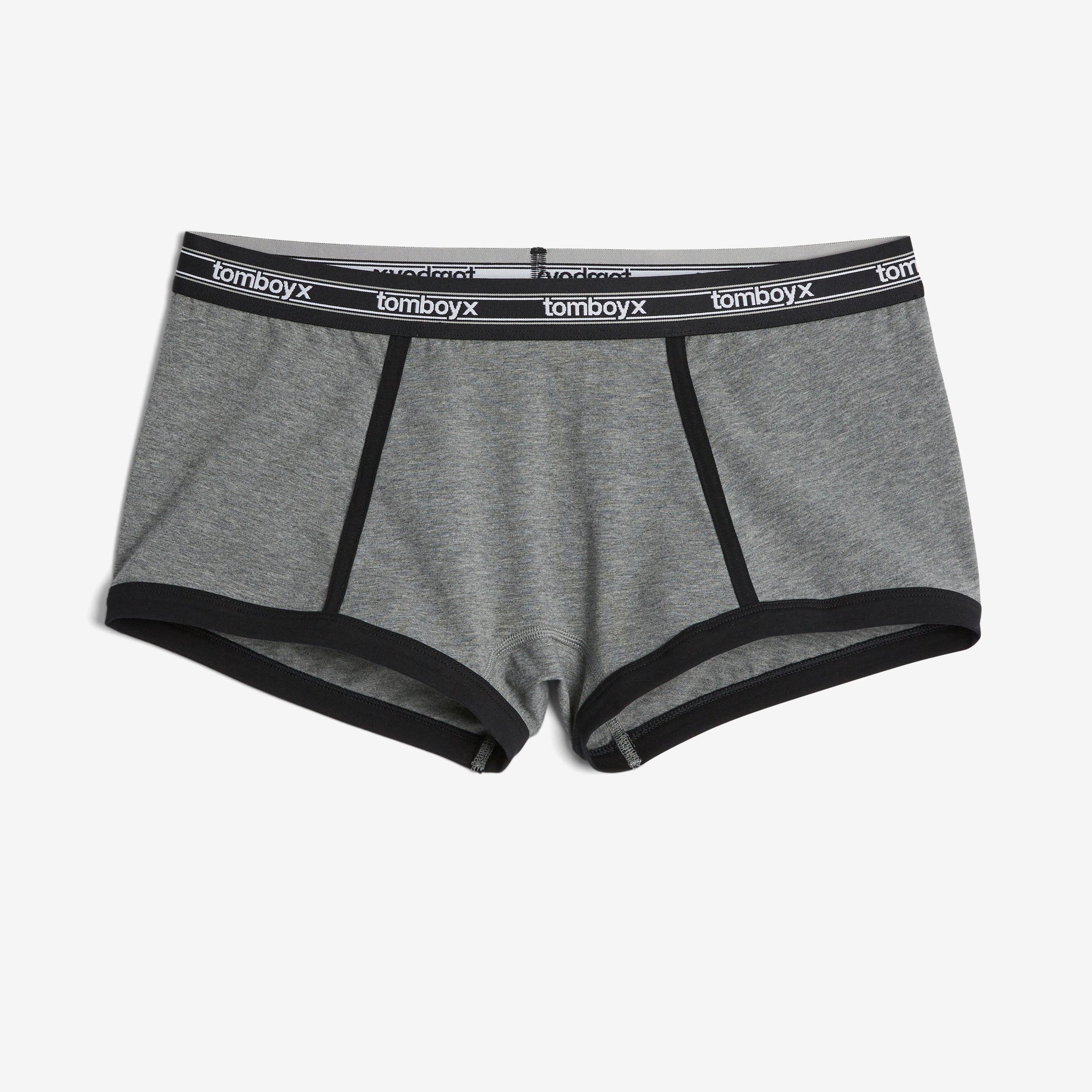Boy Shorts - Charcoal Retro Logo