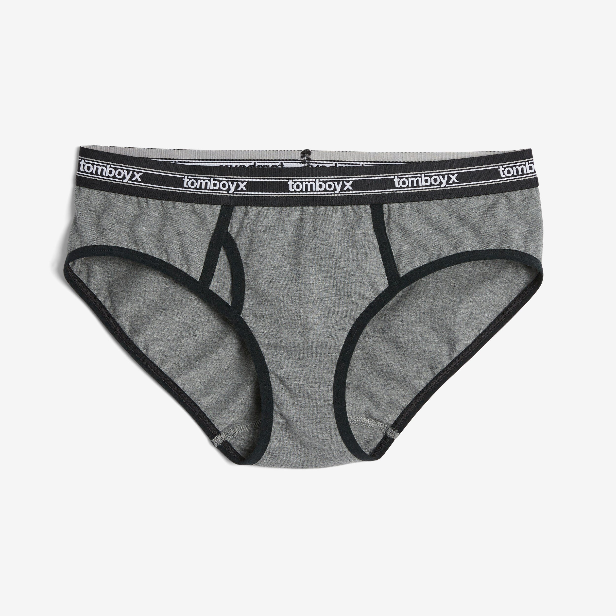 Iconic Briefs - Charcoal Retro Logo