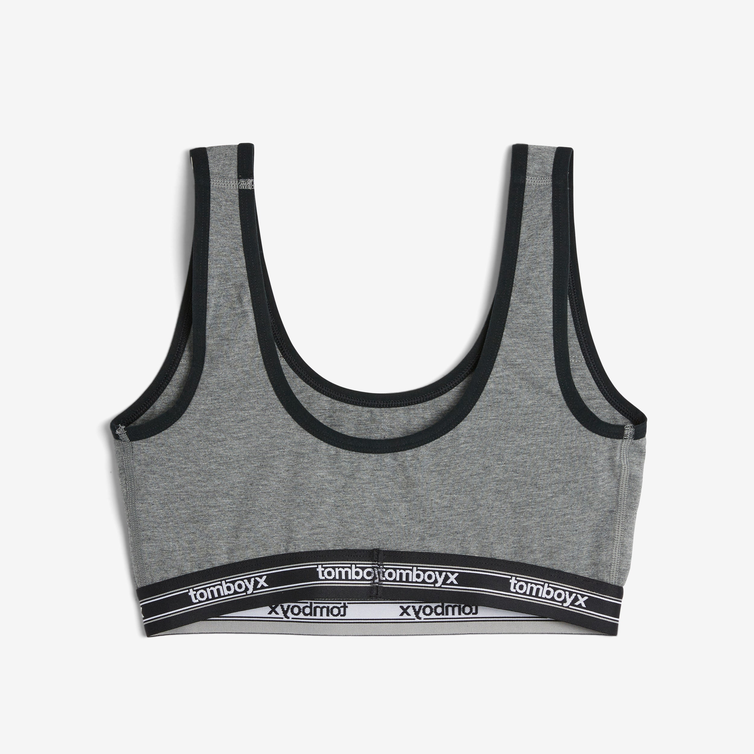Peekaboo Soft Bra - Charcoal Retro Logo