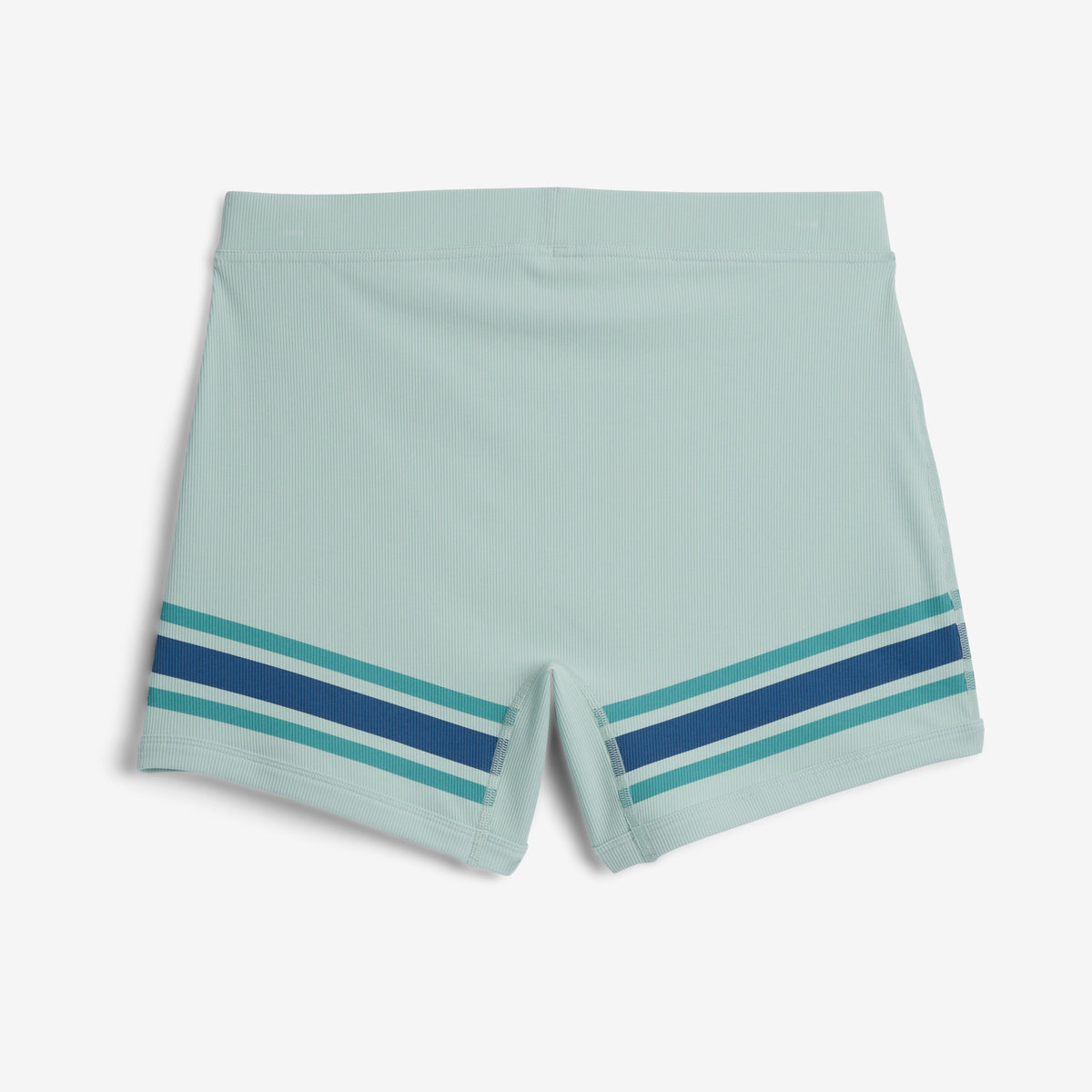 Bamboo Rib 4.5" Trunks - Retro Stripe Blue
