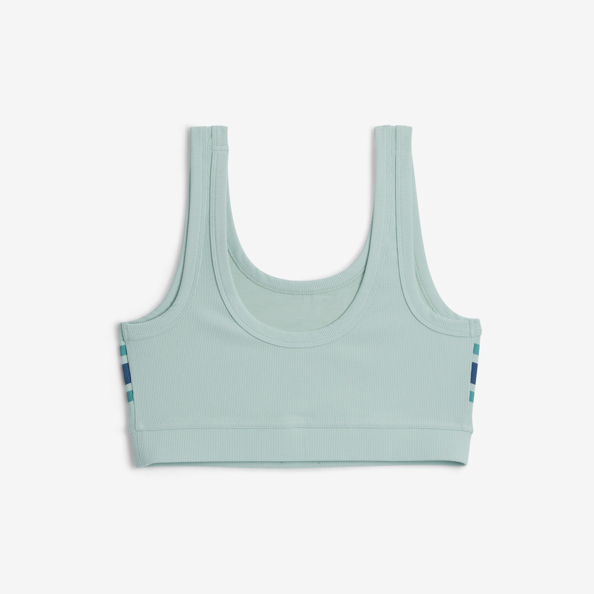 Bamboo Rib Essentials Soft Bra - Retro Stripe Blue