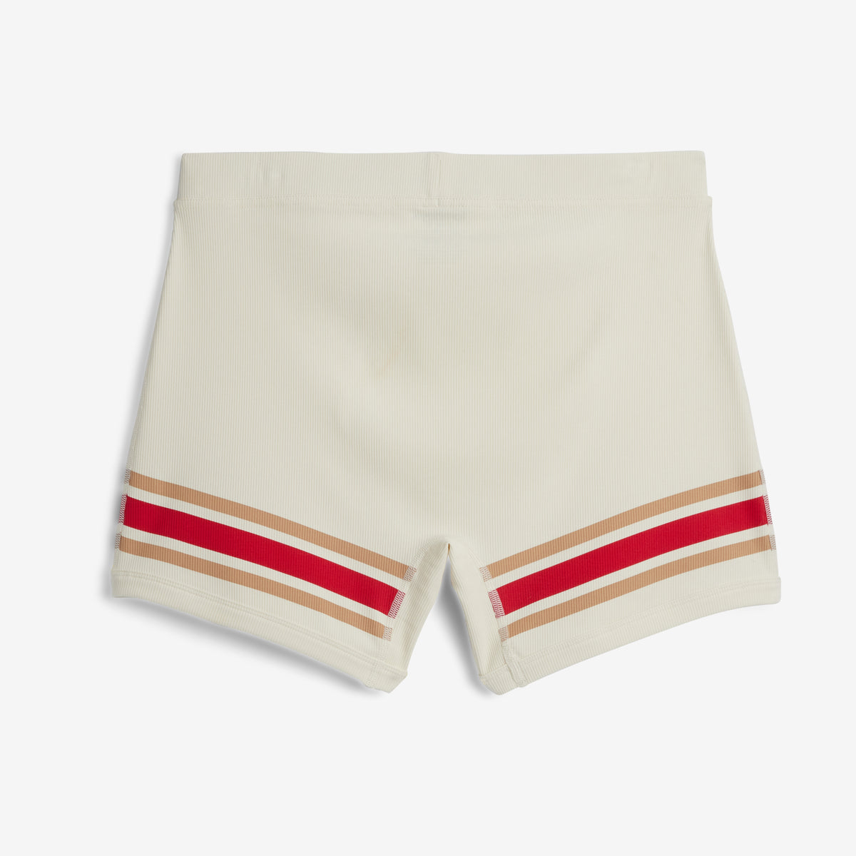 Bamboo Rib 4.5" Trunks - Retro Stripe Red