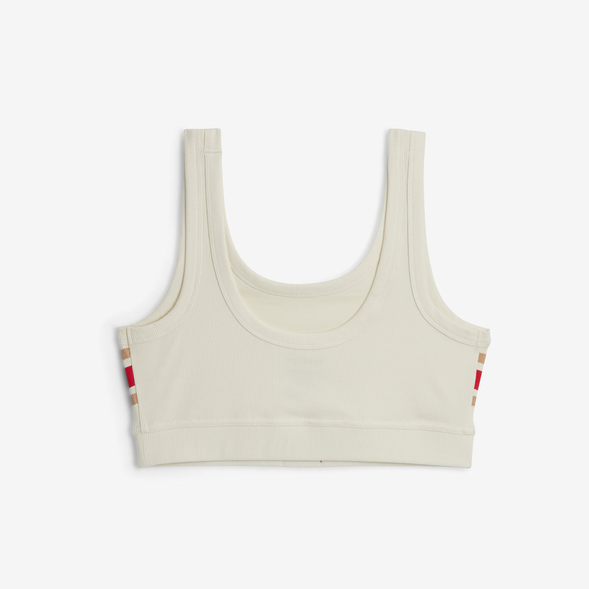 Bamboo Rib Essentials Soft Bra - Retro Stripe Red