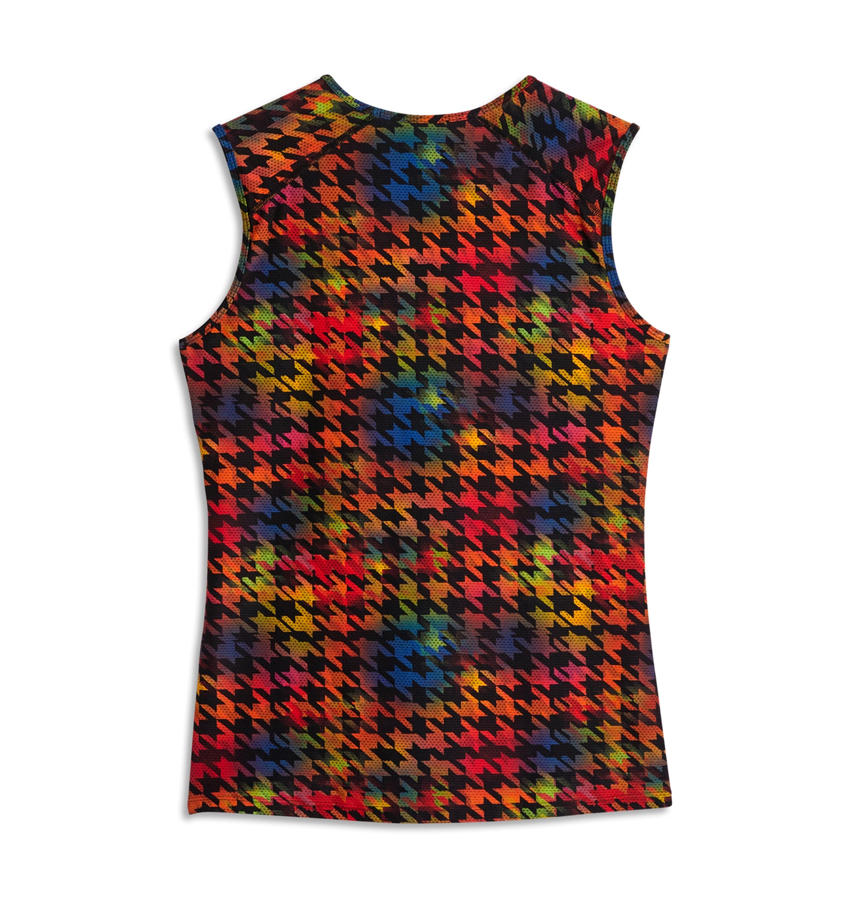 Solarmesh Tank - Rainbow Houndstooth