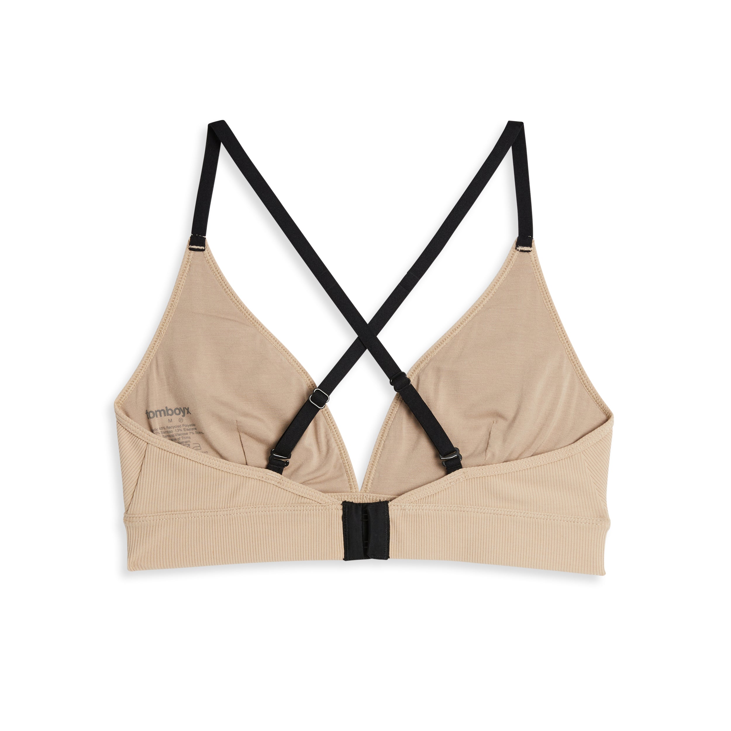 Bamboo Rib Triangle Bralette - Taupe