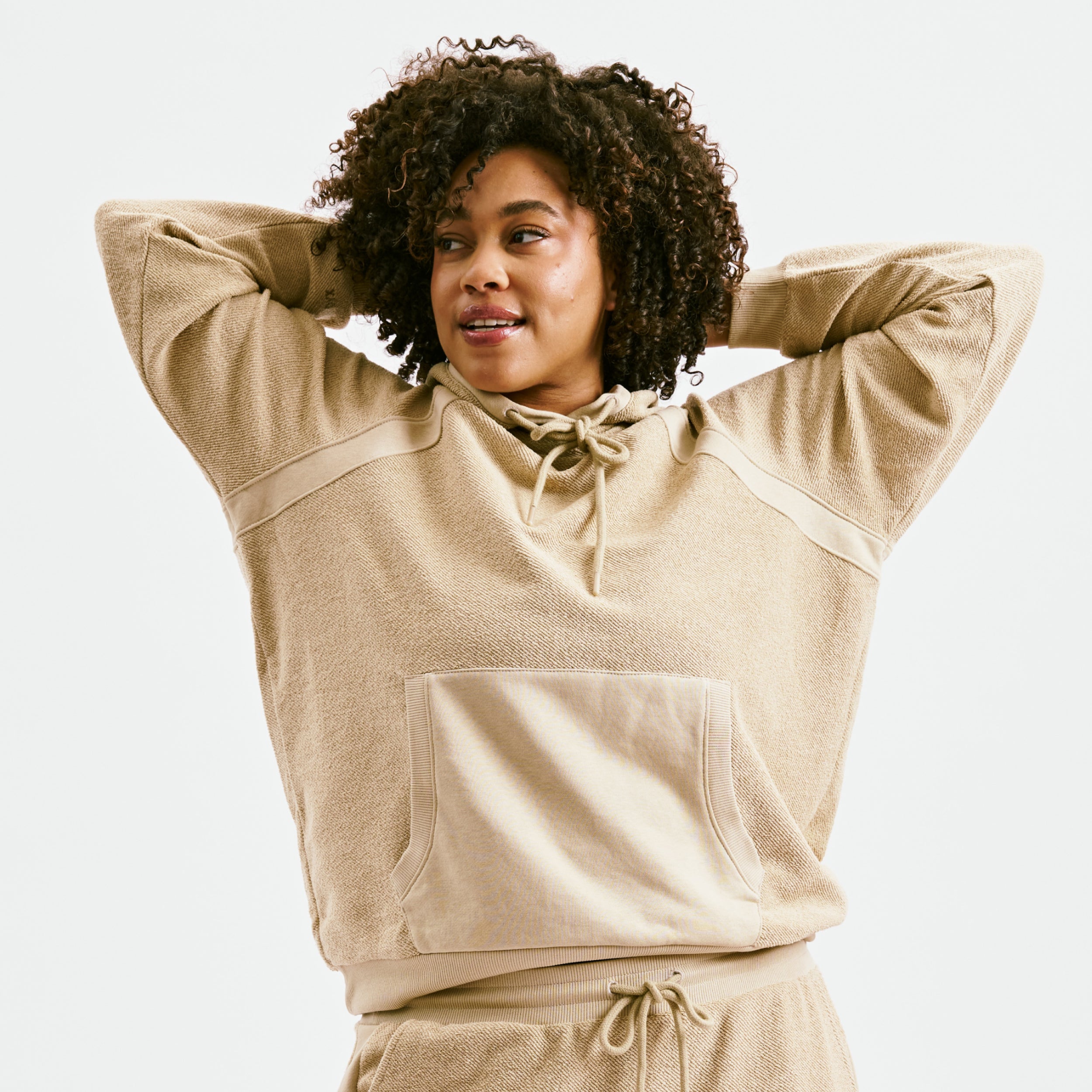 Inside Out French Terry Hoodie - Taupe