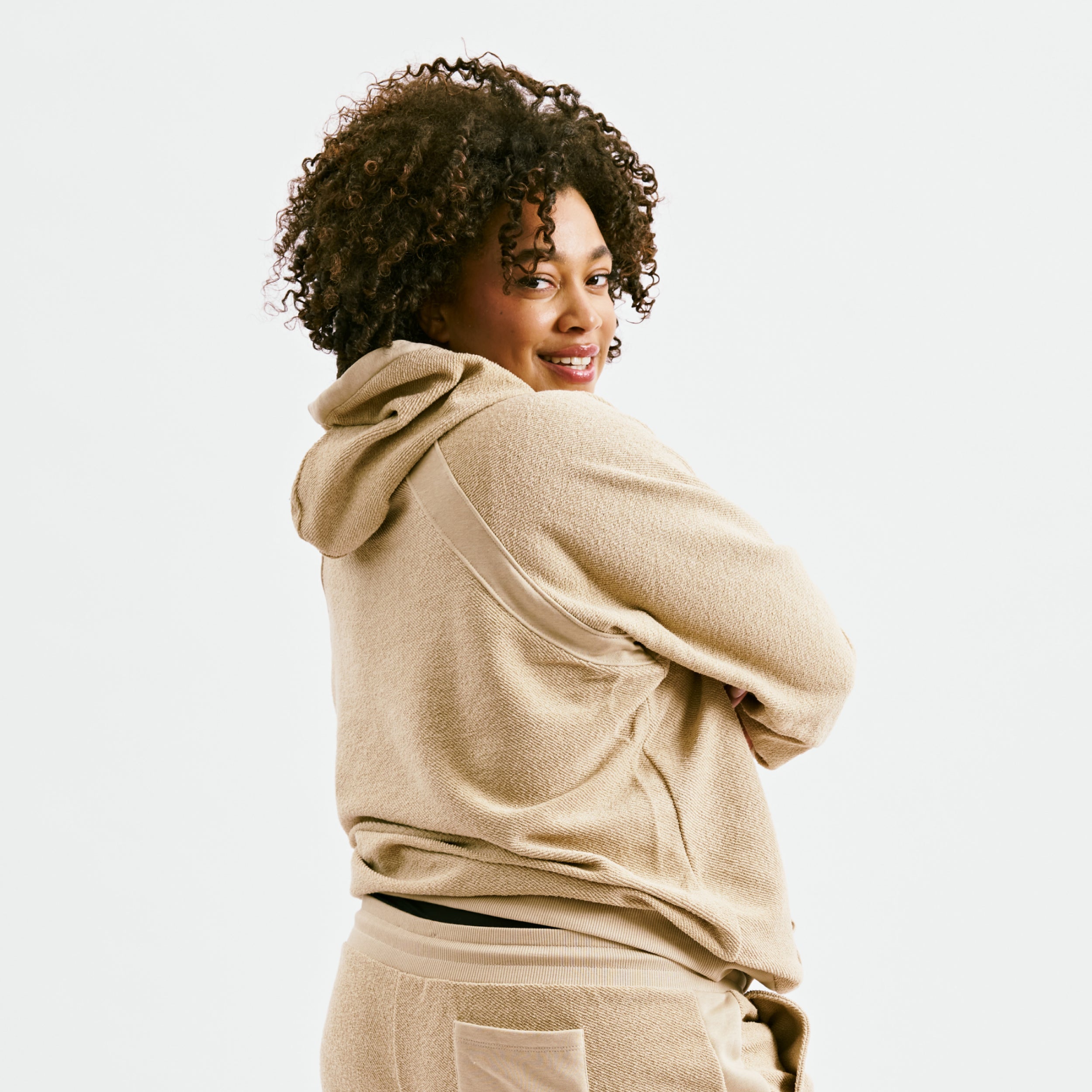 Inside Out French Terry Hoodie - Taupe