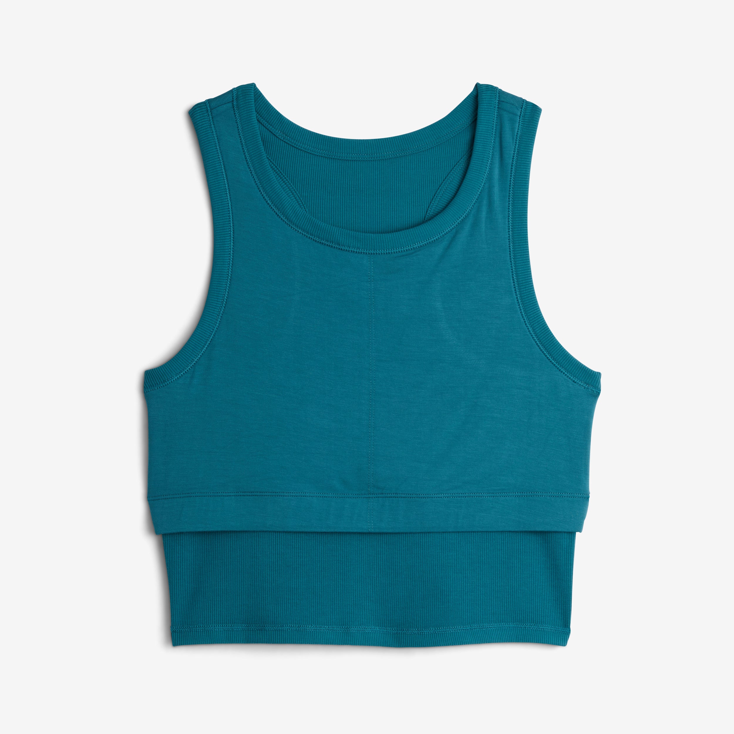 Bamboo Rib Bra Top - Teal Time