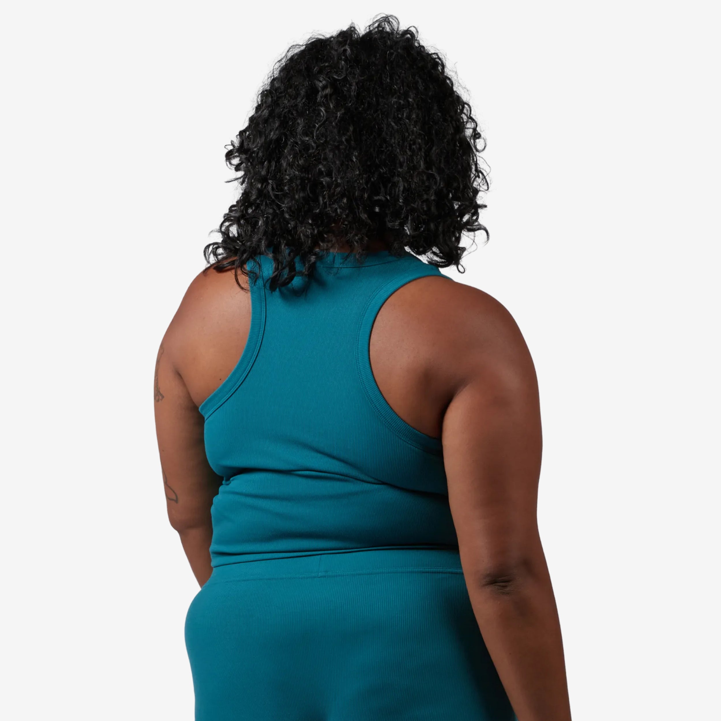 Bamboo Rib Bra Top - Teal Time