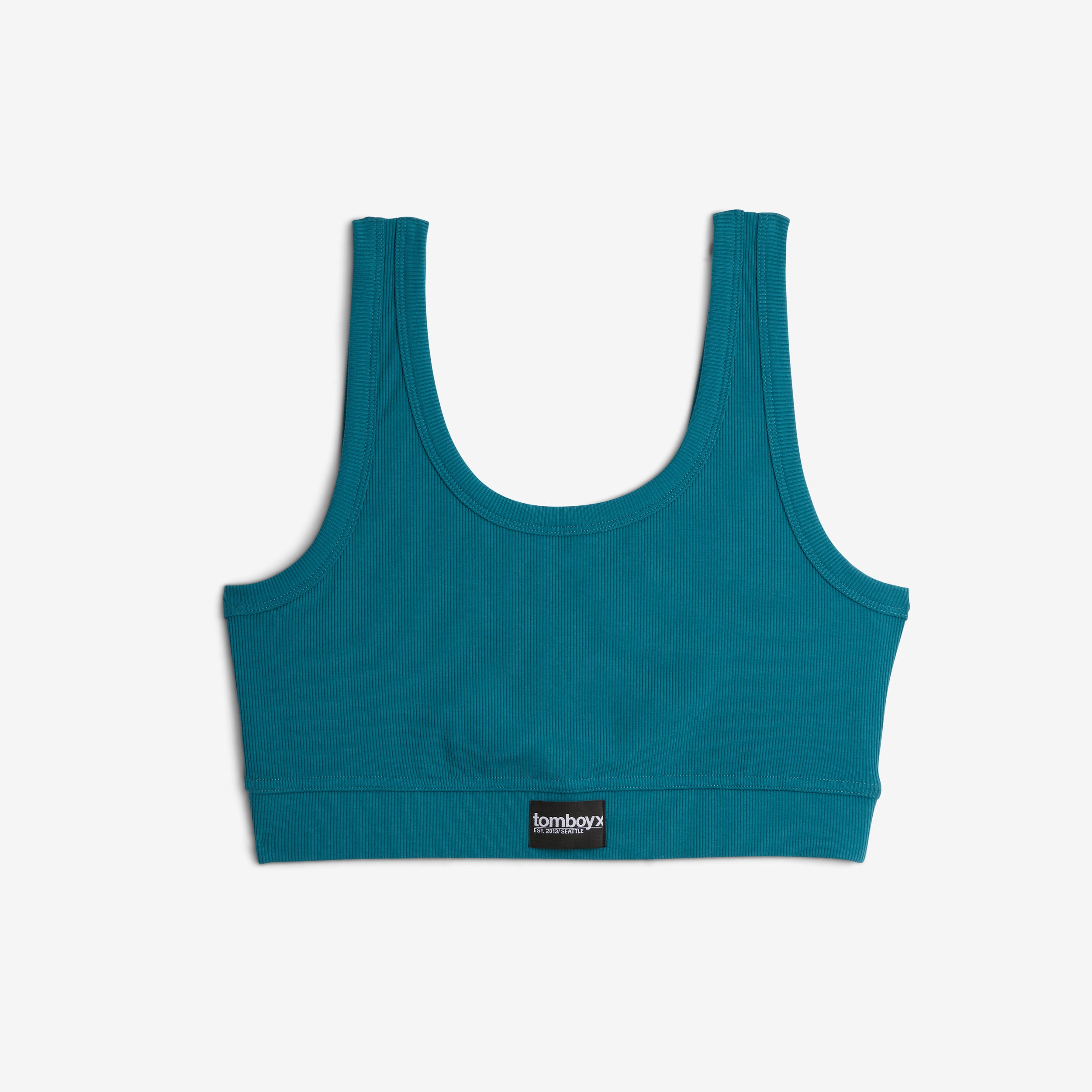 Bamboo Rib Essentials Soft Bra - Teal Time