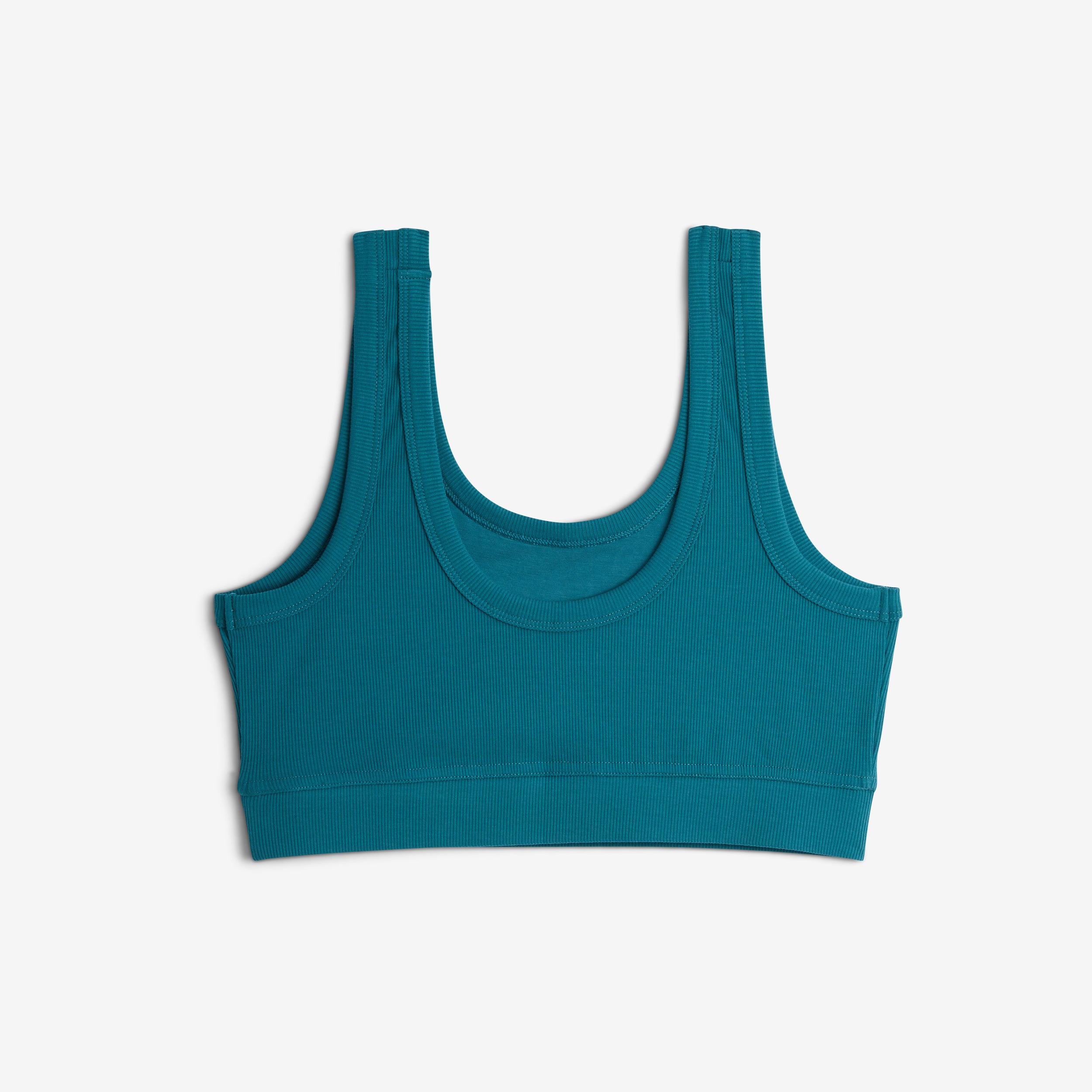 Bamboo Rib Essentials Soft Bra - Teal Time