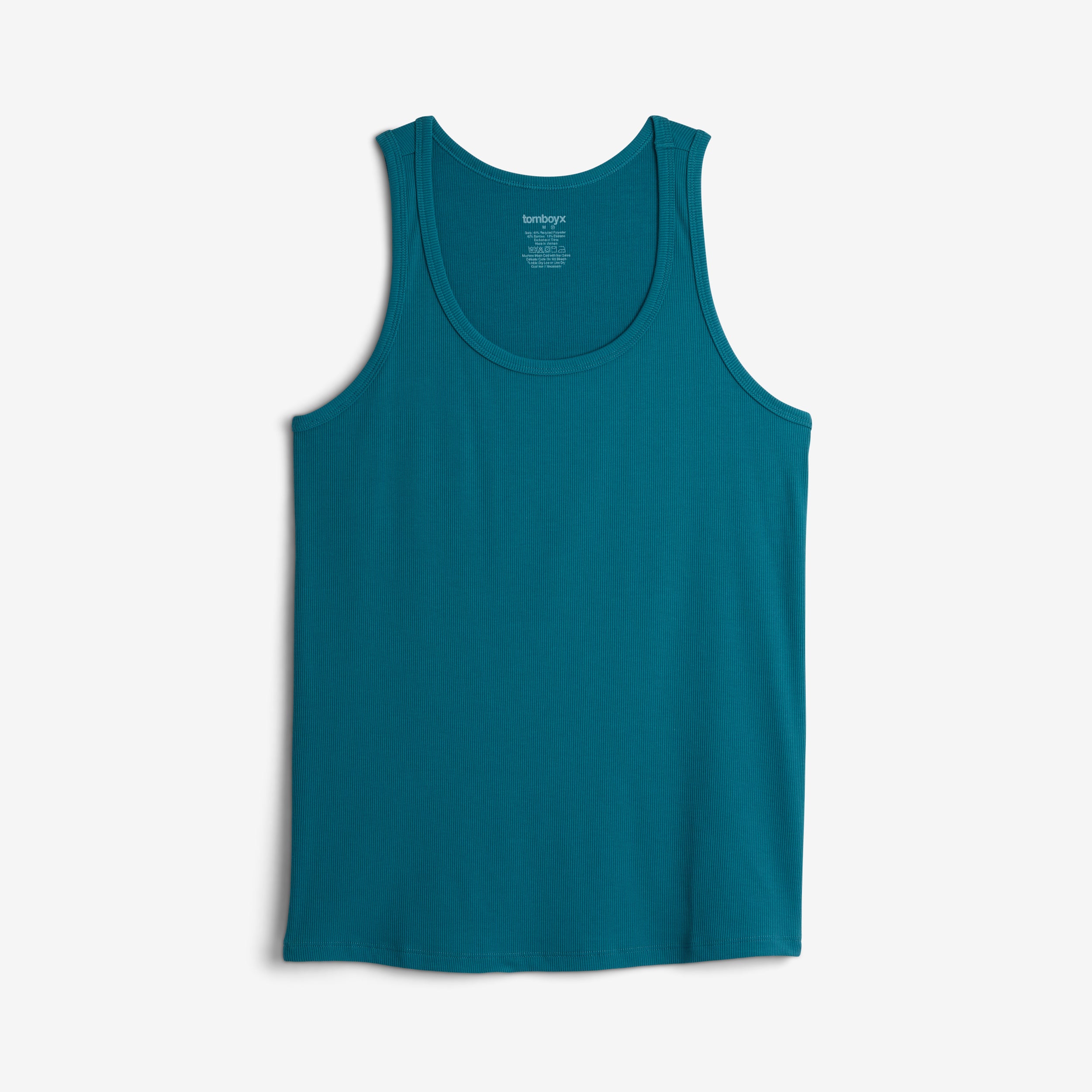 Bamboo Rib Tank - Teal Time