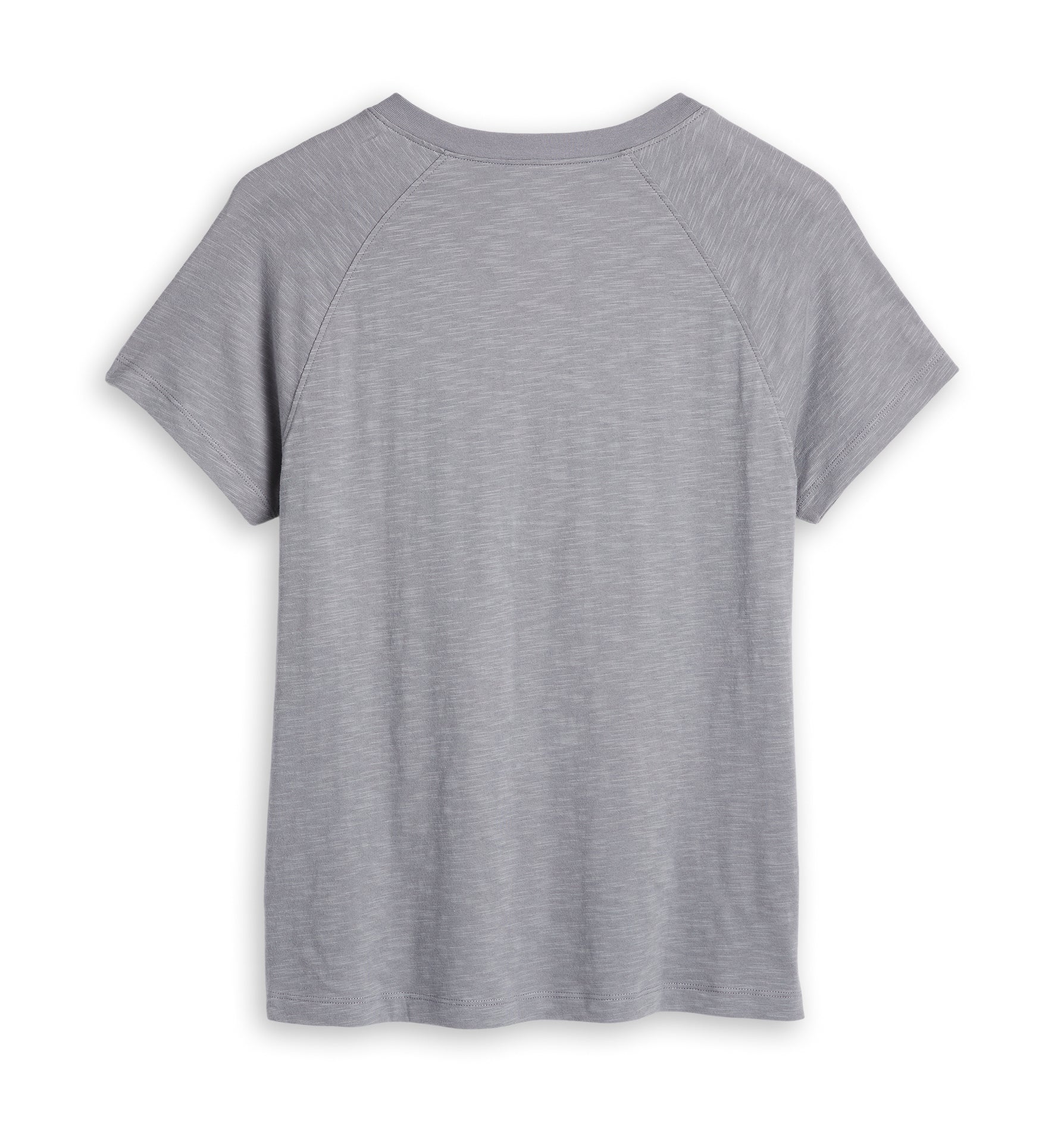 Short Sleeve Jersey Slub V Neck Tee - Ultimate Gray