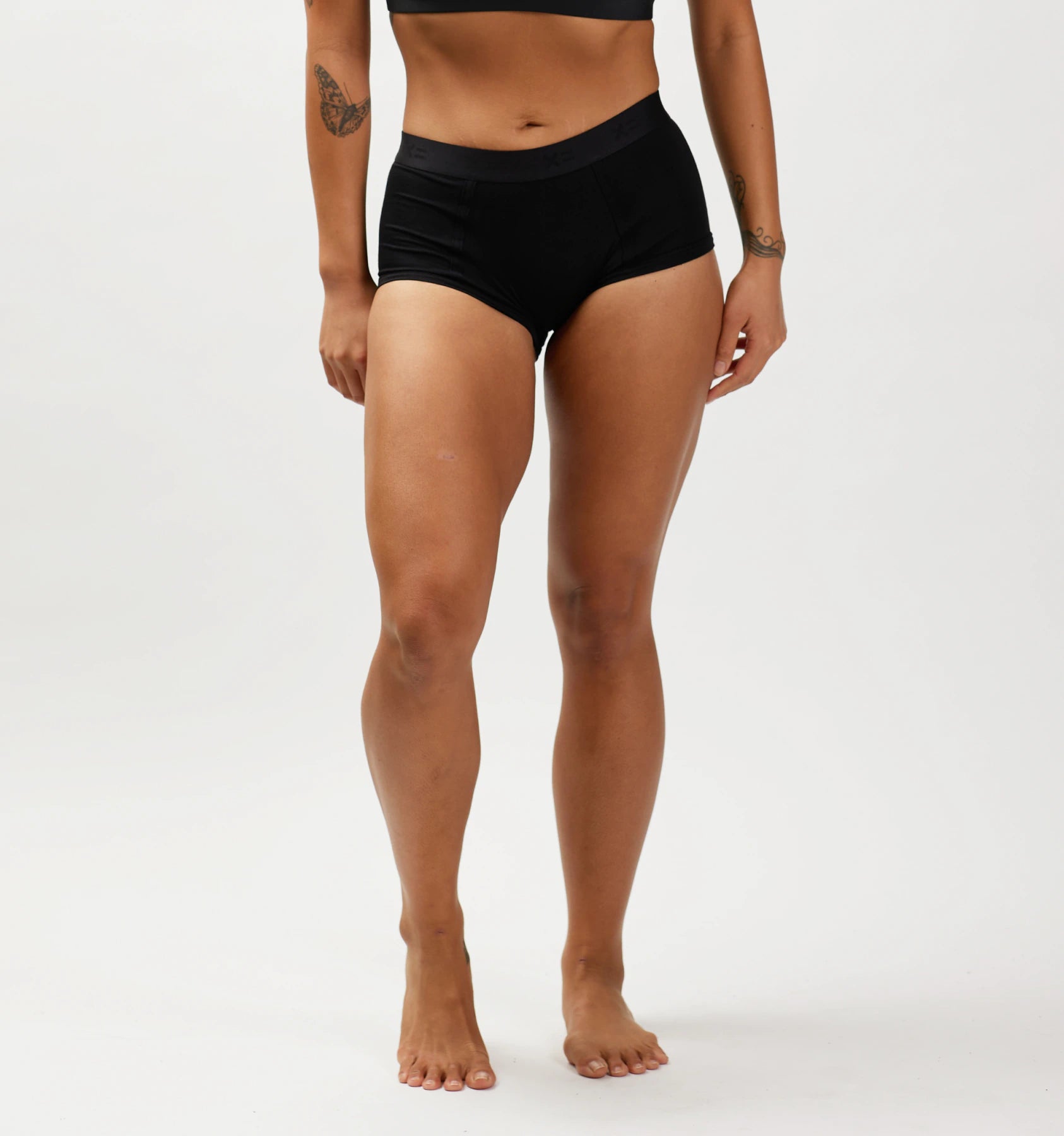 Tomboyx Boxer Briefs Underwear, 4.5 Inseam, Cotton Stretch Comfortable Boy  Shorts Black Logo Large : Target
