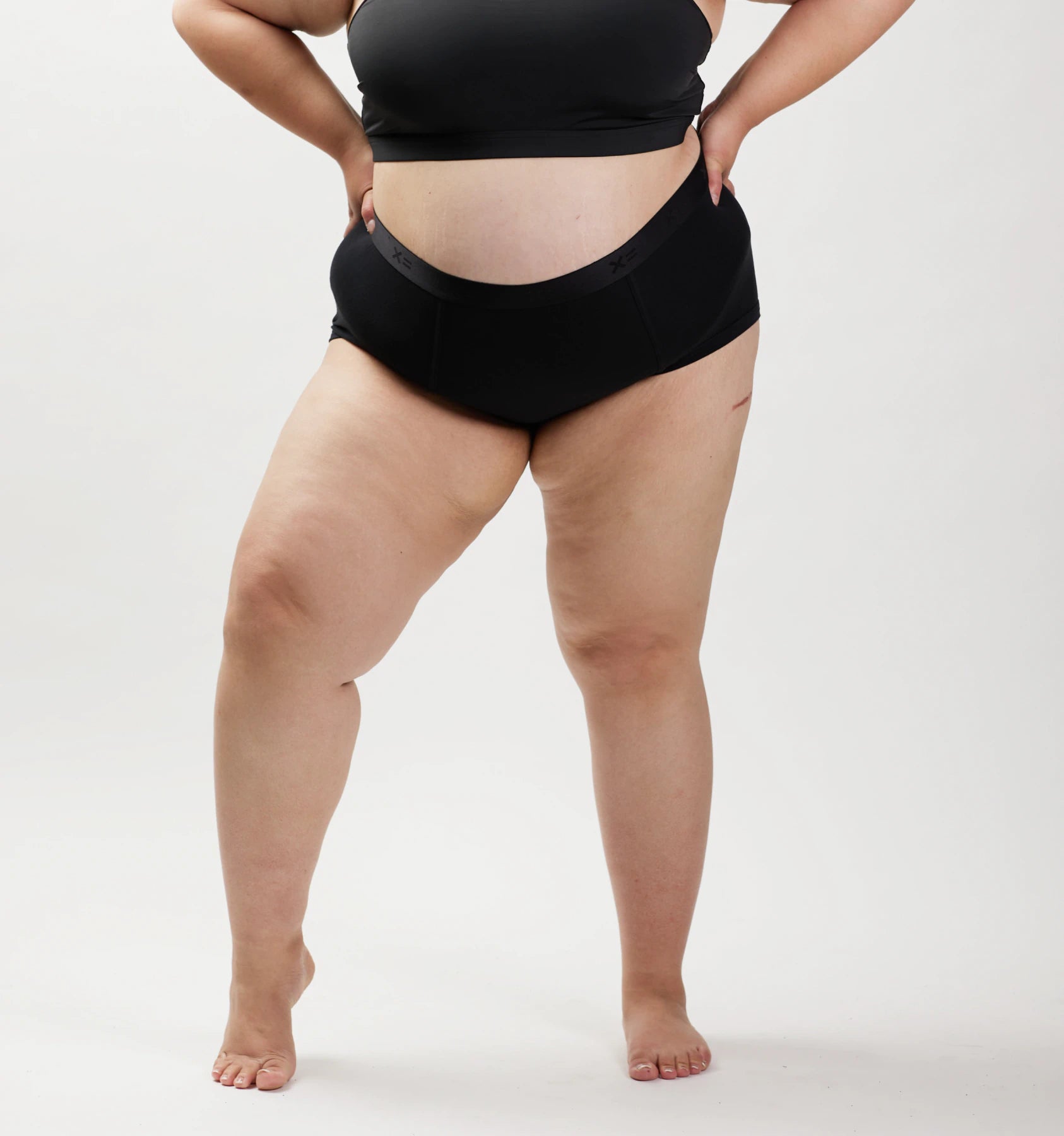 Plus size high 2025 waisted boy shorts