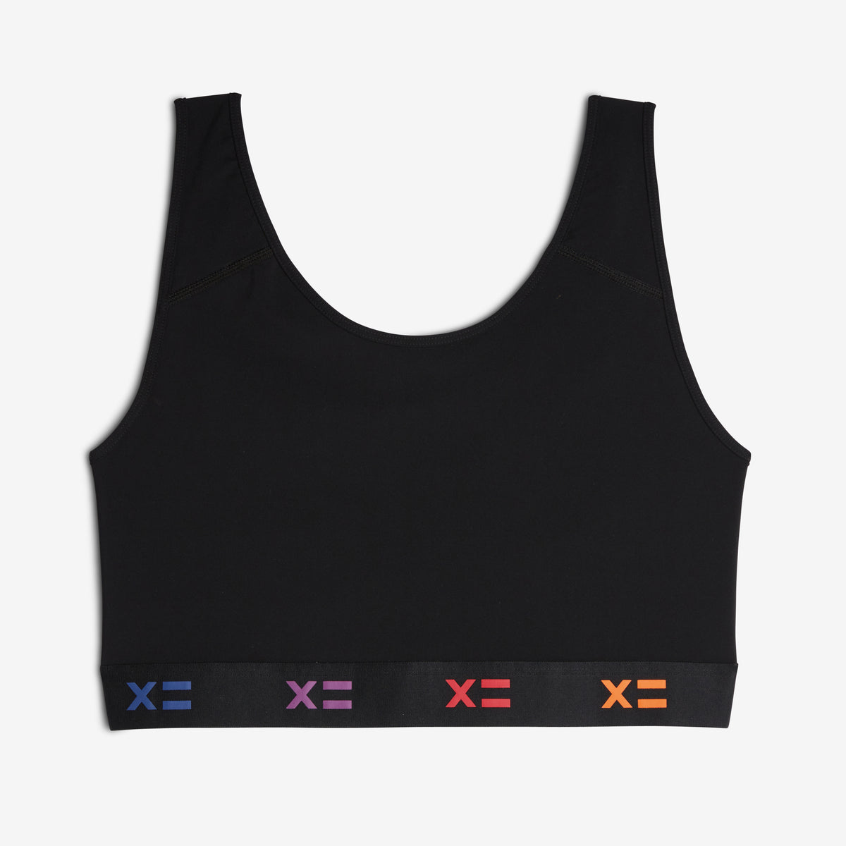 Compression Plus Top - Black X= Rainbow