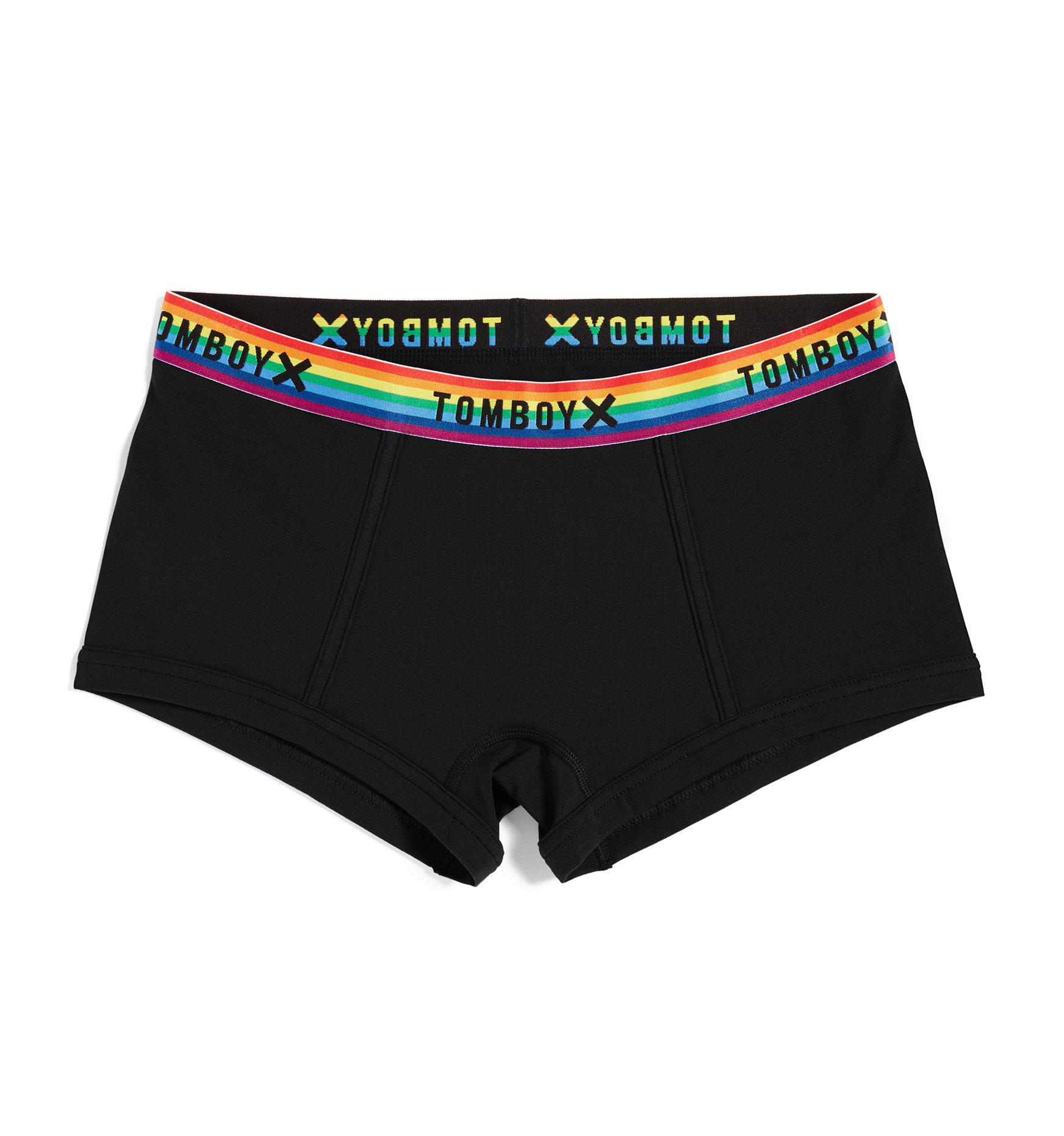 Exclusive: Boy Shorts - Next Gen Black Rainbow-Underwear-TomboyX