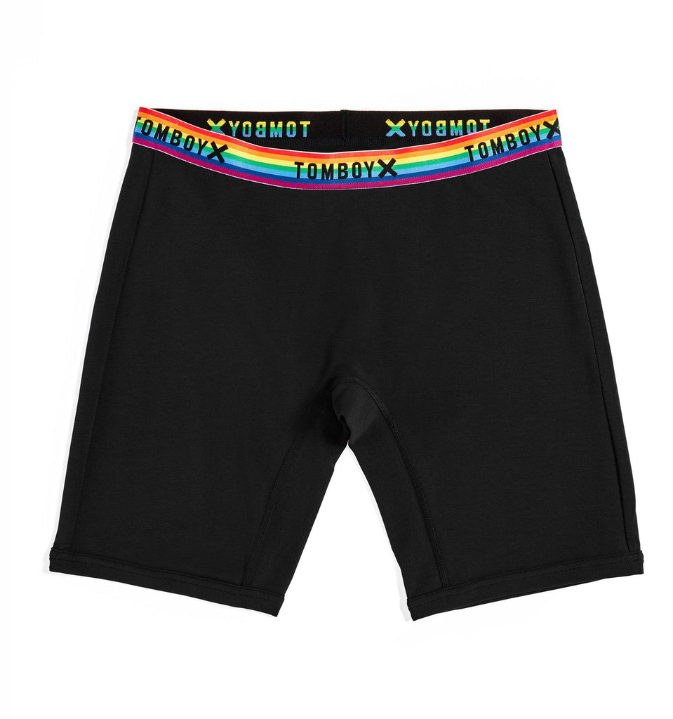 TomboyX Boy Short Underwear, Cotton Stretch Comfortable Boxer Briefs,  (XS-6X) Rainbow Dragon X Large
