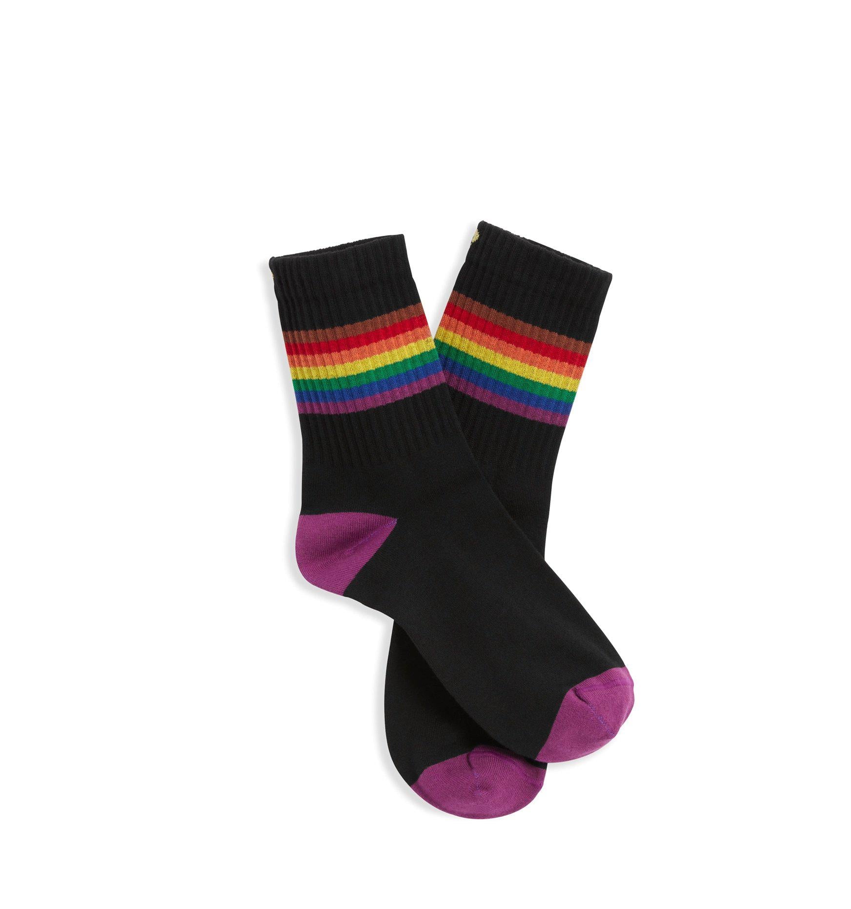 Anklet Crew Socks - Progress Pride Stripes-Socks-TomboyX