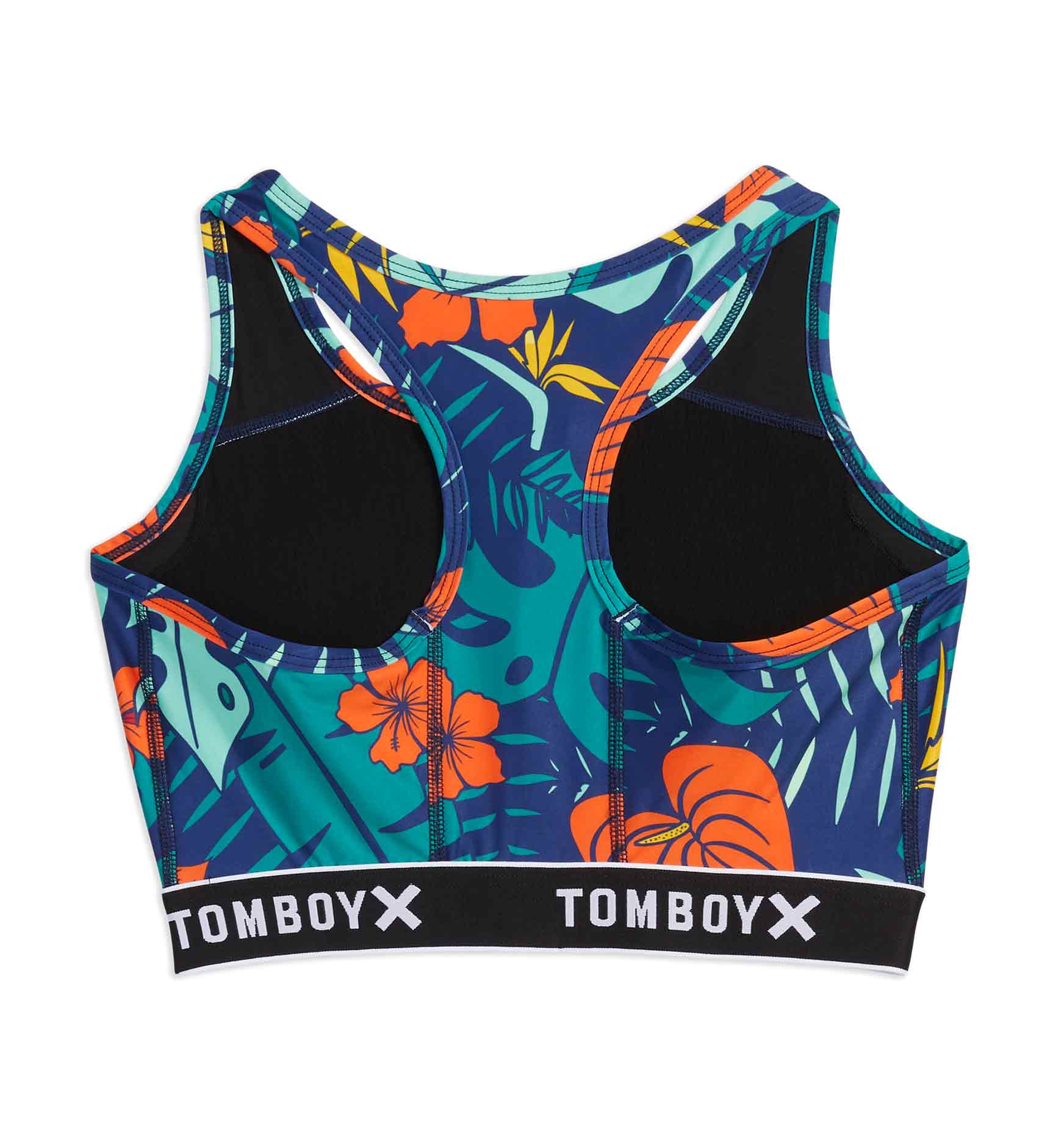 TomboyX Zip-Up Swim Top, Racerback Bathing Suit Compression Sport Swimming  Bra UPF 50 Sun Protection, Size Inclusive (XS-6X) Black Novelty 5X Large
