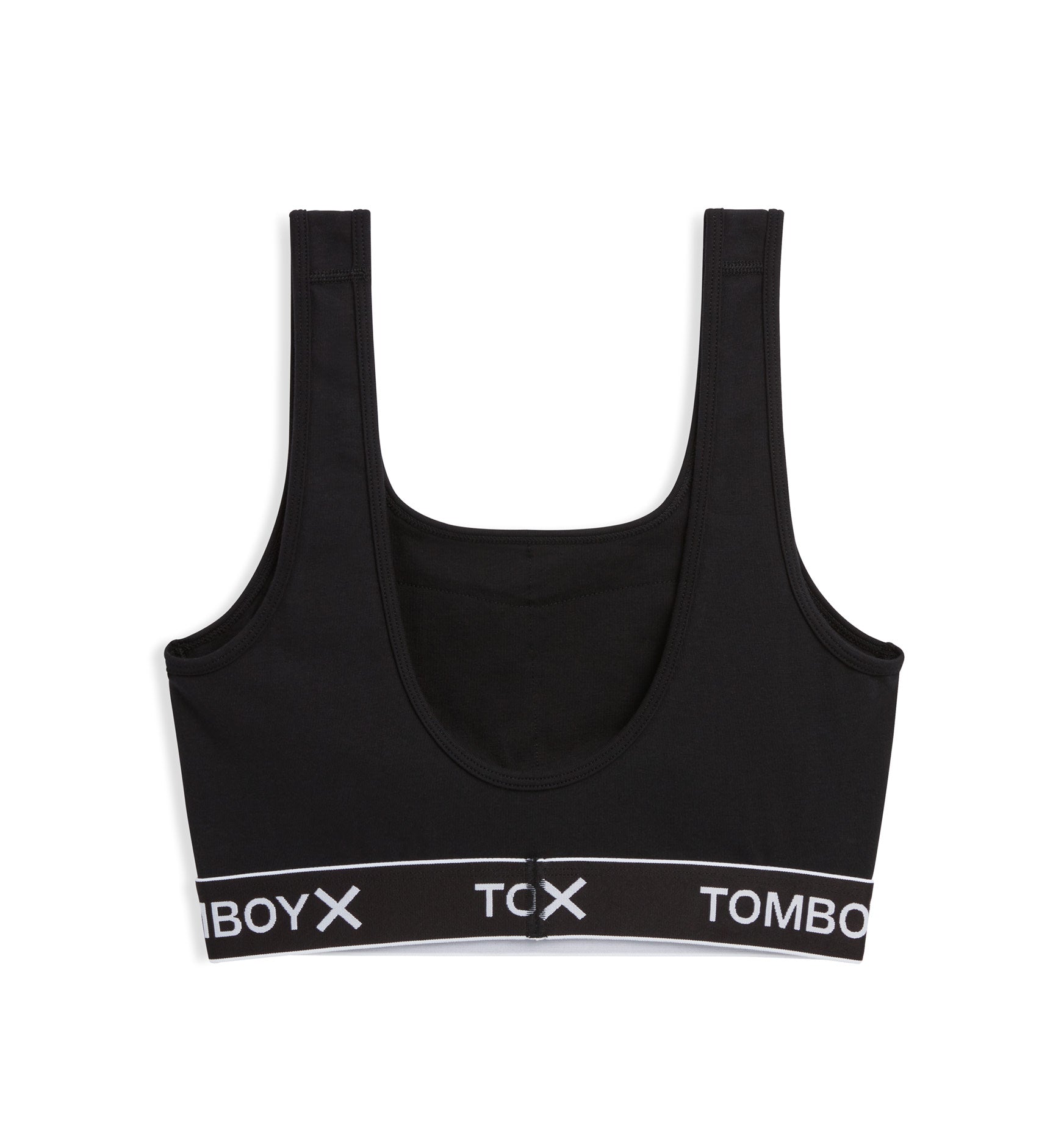 Tomboyx Essentials Soft Bra, Organic Cotton Rib Scoop-neck, Wireless No- padding Low Impact, For Women Plus-size Inclusive (xs-6x) Black Large :  Target