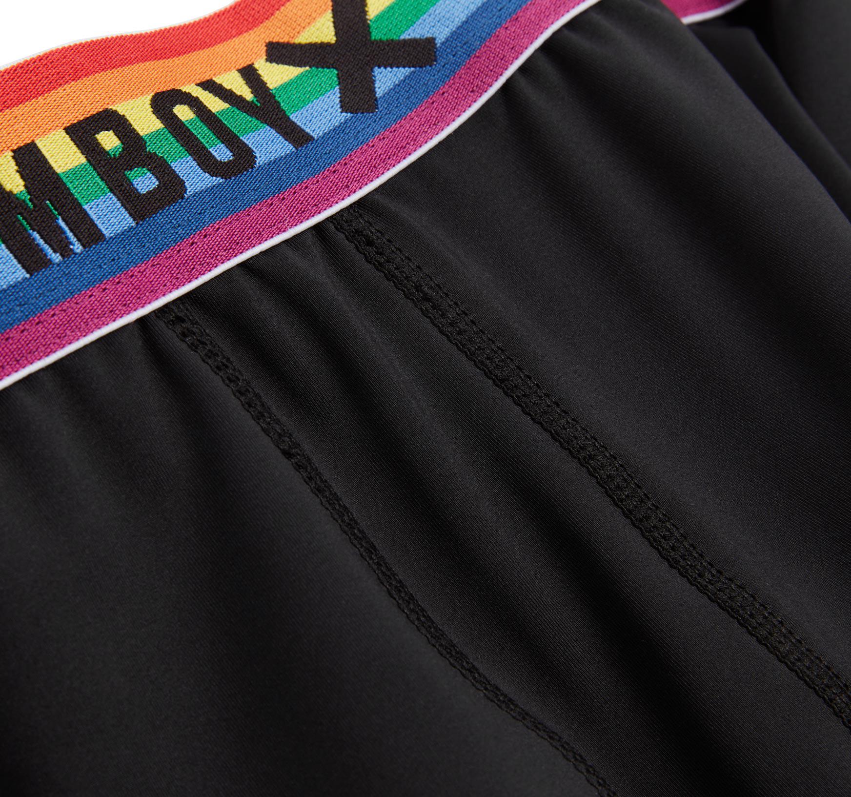 Swim 4.5" Shorts - Black Rainbow-Swim-TomboyX