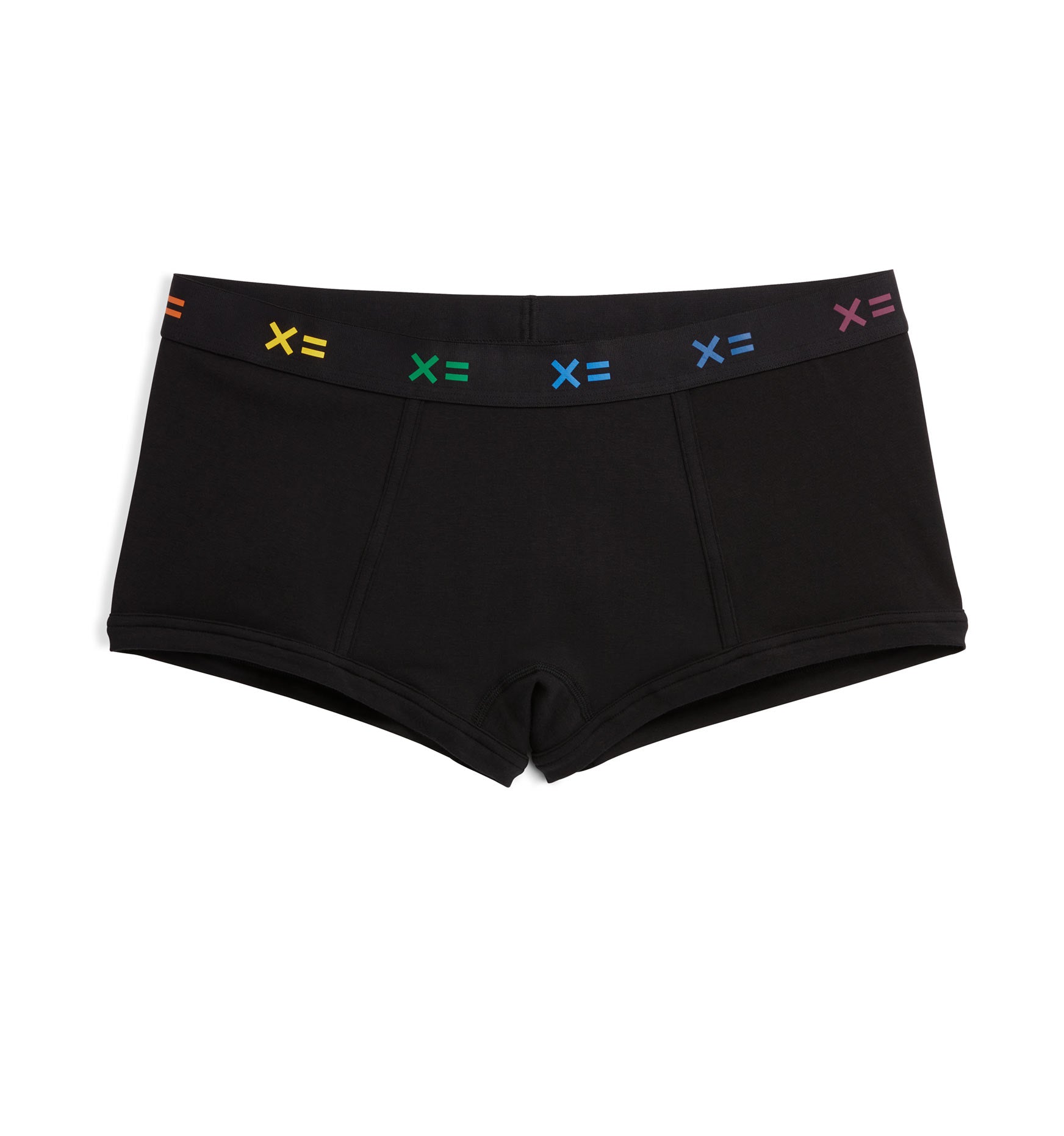 Boy Shorts - Black X= Rainbow