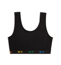 First Line Period 9" Boxer Briefs - Black X= Rainbow