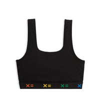 First Line Period 9" Boxer Briefs - Black X= Rainbow