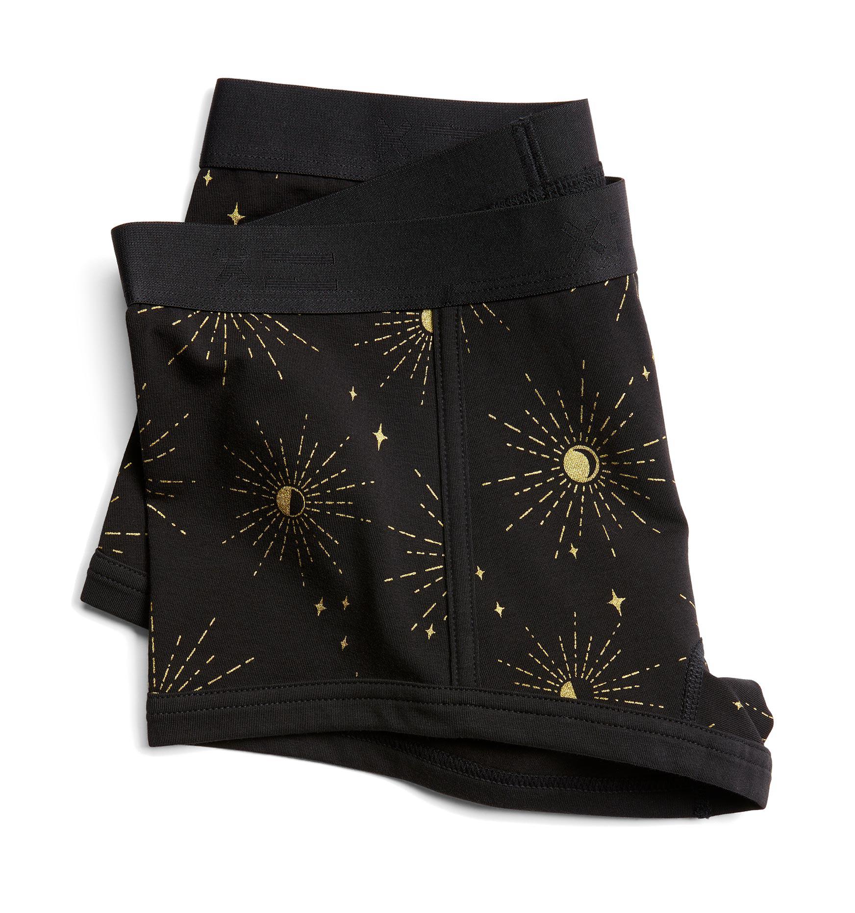 Boy Shorts - Golden Night Print-Underwear-TomboyX