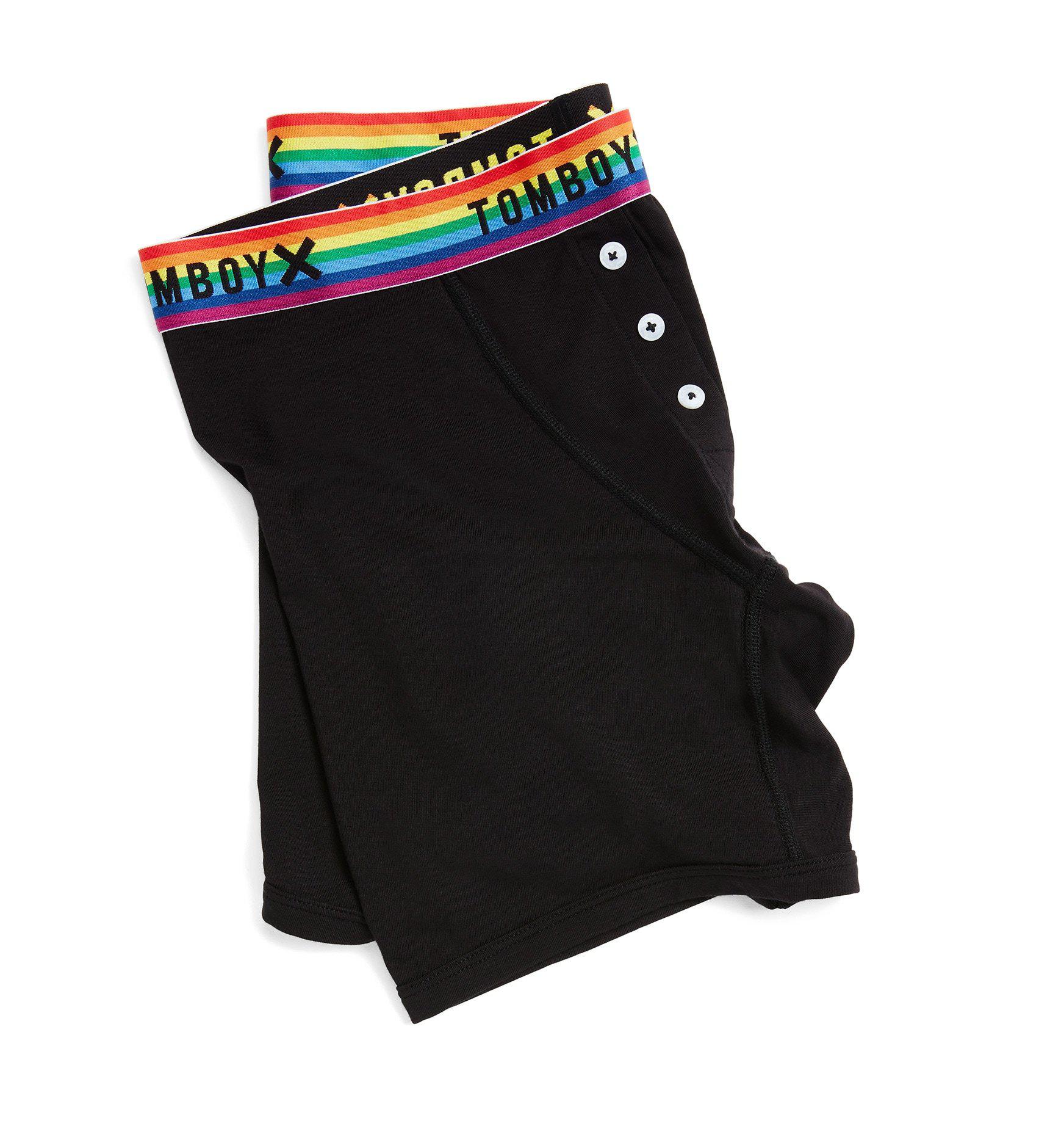6" Fly Boxer - MicroModal Black Rainbow-Underwear-TomboyX