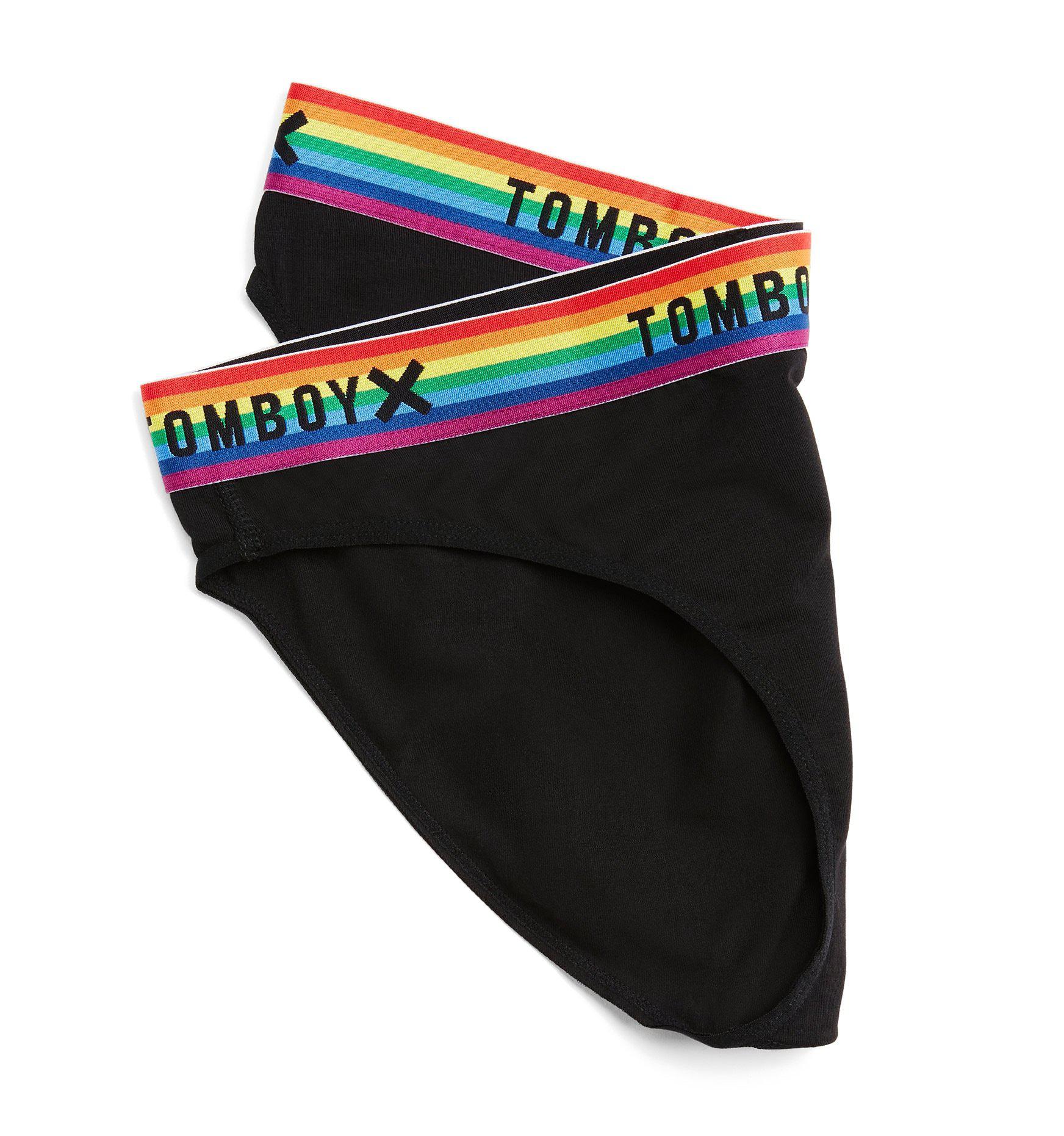 Bikini - MicroModal Black Rainbow-Underwear-TomboyX