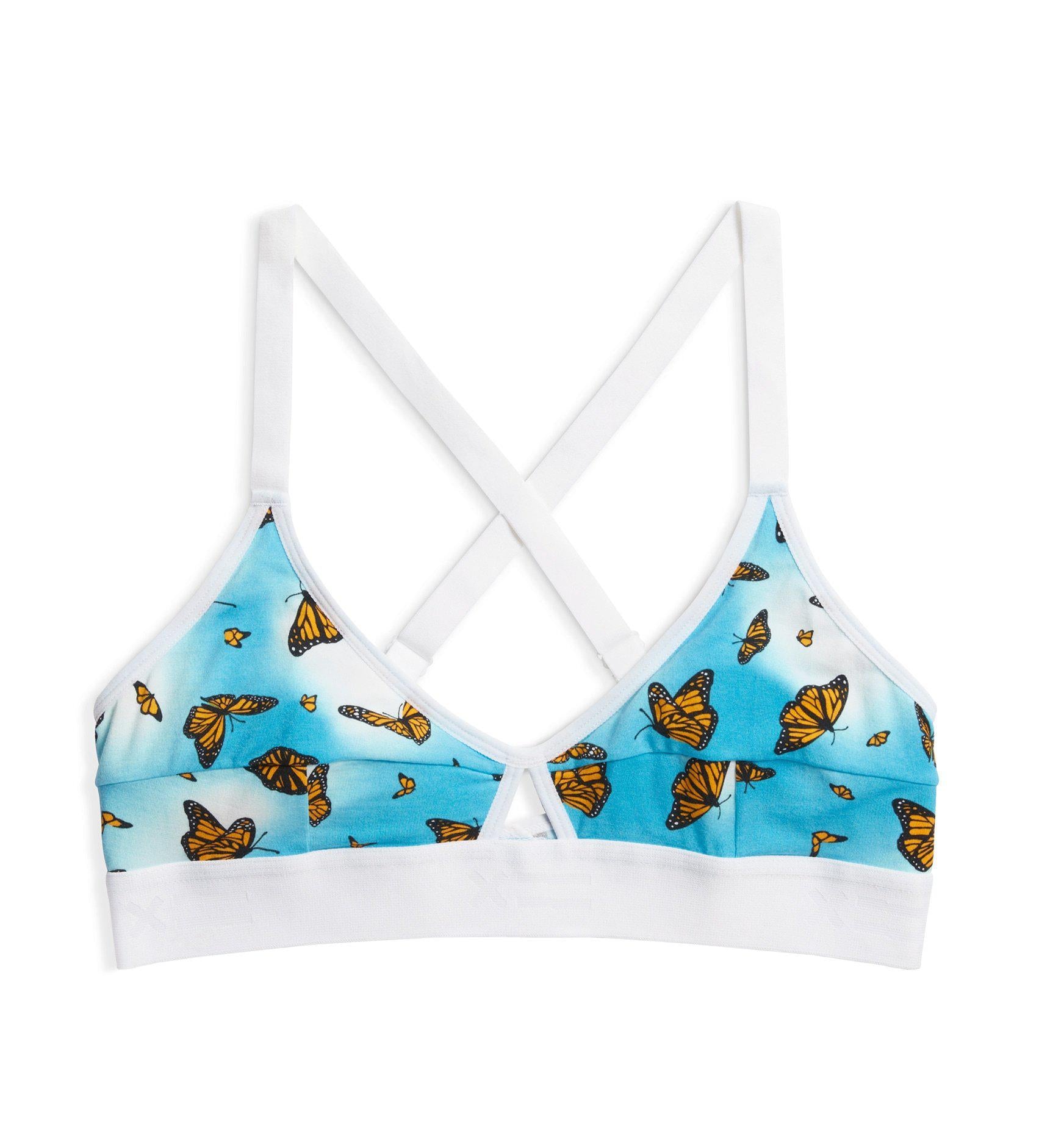 Bralette - TENCEL™ Modal Social Butterflies-Bra-TomboyX