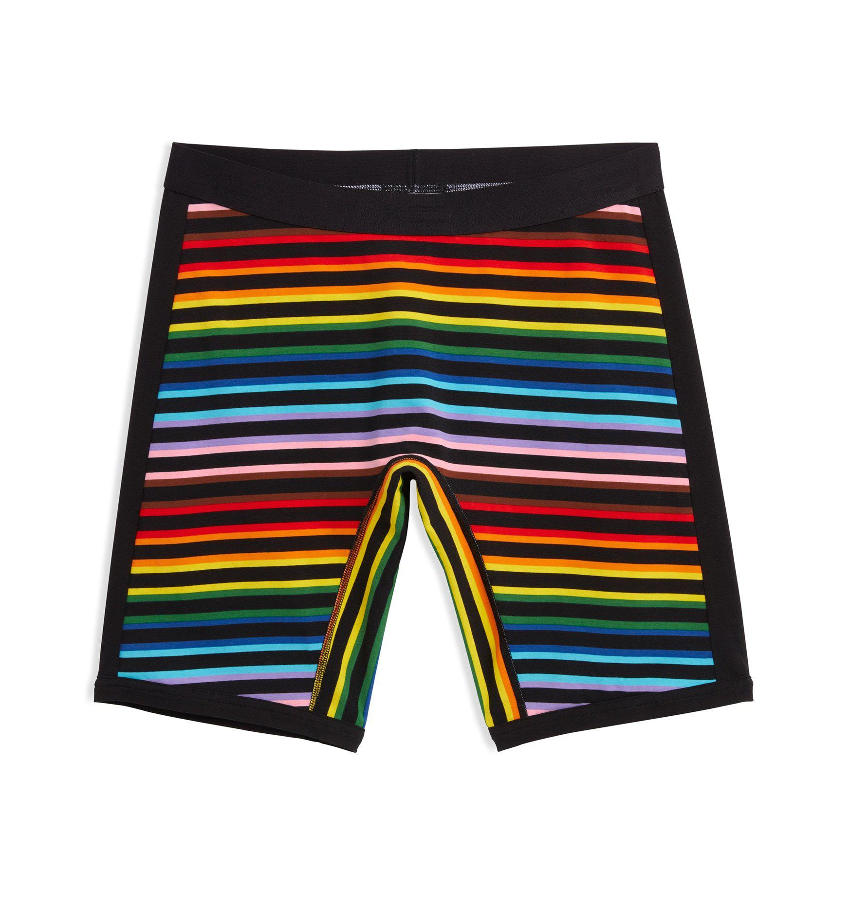 9" Boxer Briefs - Progress Pride Stripes-Underwear-TomboyX