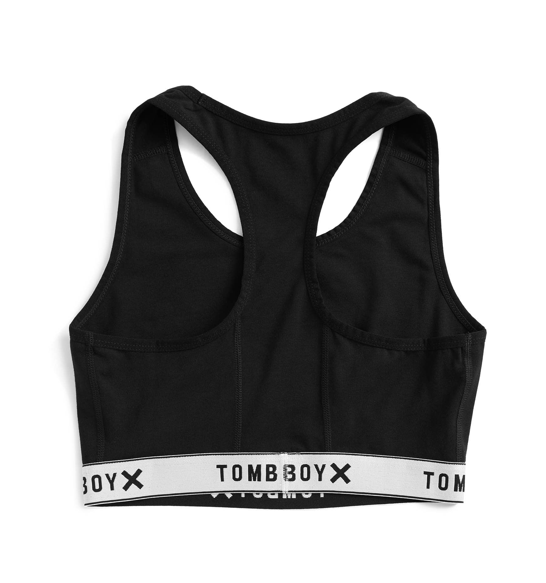 Tomboy X 2x Sports Bra Black Rainbow Band Wireless Pullover