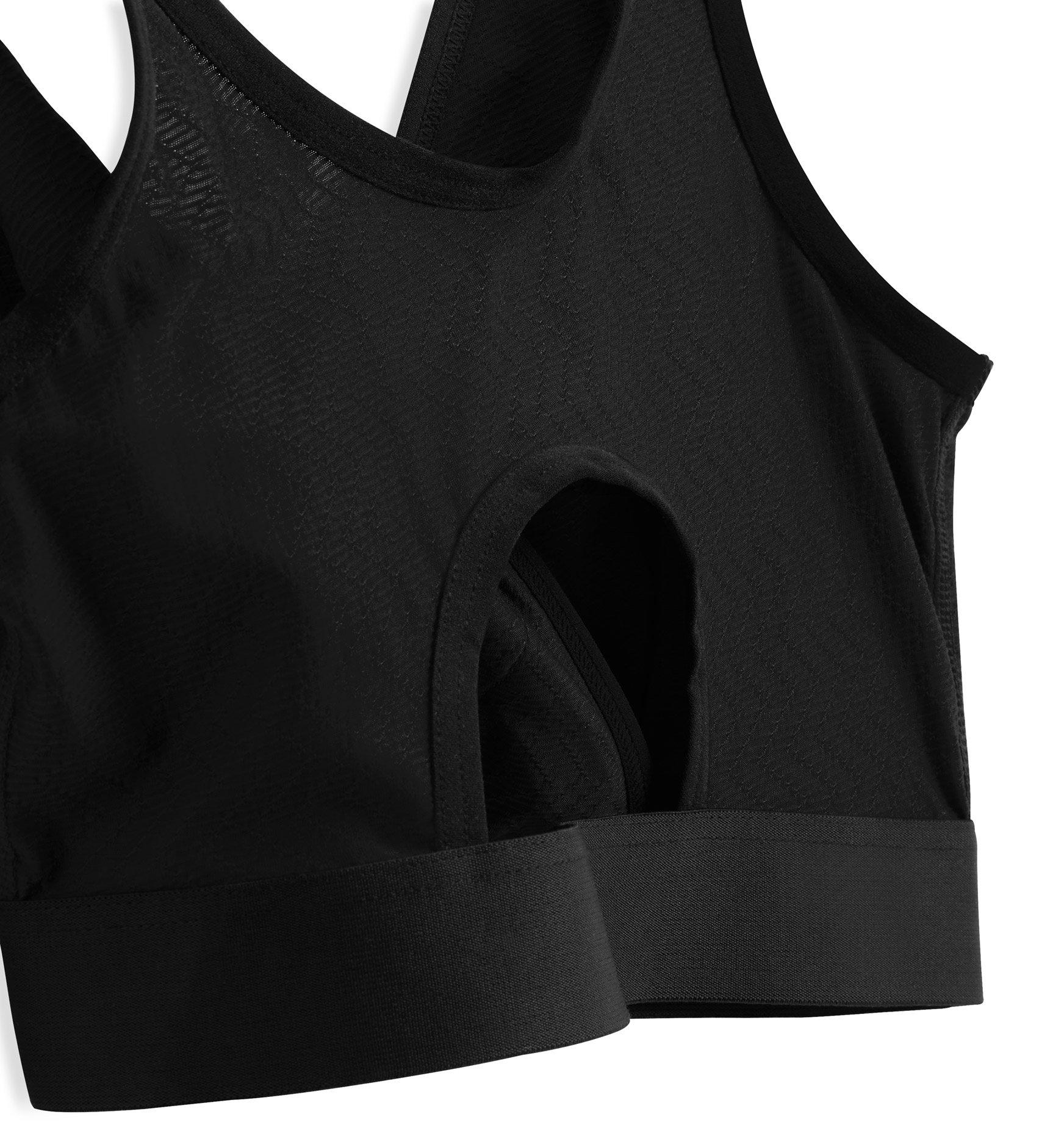 Crossover Front Sports Bra - Black – Luxsea Swimwear